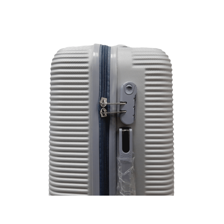 Чемодан средний M ABS-пластик Milano bag 004 66×44×28,5см 75л Серебряный