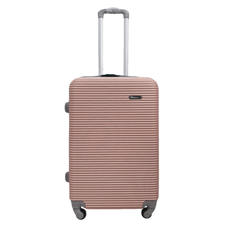 Чемодан средний M ABS-пластик Milano bag 004 66×44×28,5см 75л Розовое золото