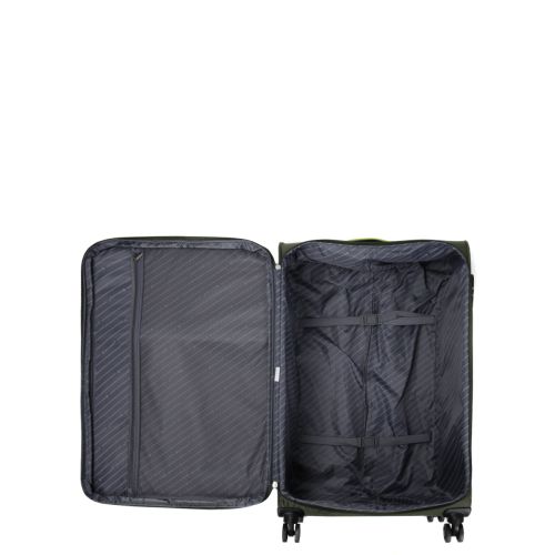 Чемодан большой L тканевый Snowball 22204 80×46×28см 99+18см Хаки