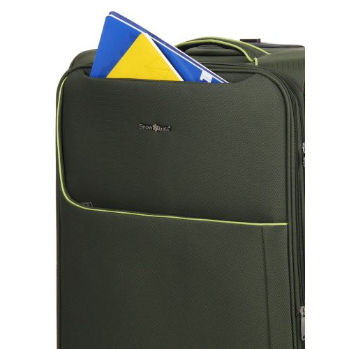 Чемодан большой L тканевый Snowball 22204 80×46×28см 99+18см Хаки