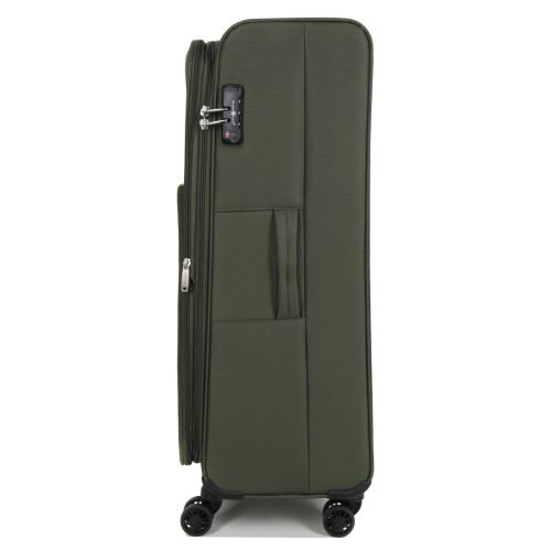 Чемодан большой L тканевый Snowball 22204 80×46×28см 99+18см Хаки