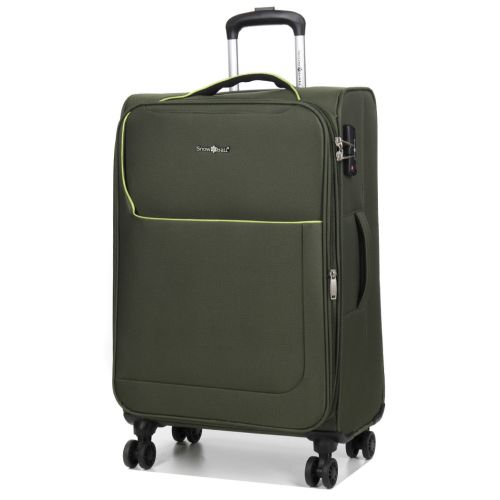 Чемодан средний M тканевый Snowball 22204 69×41×24см 65+13см Хаки