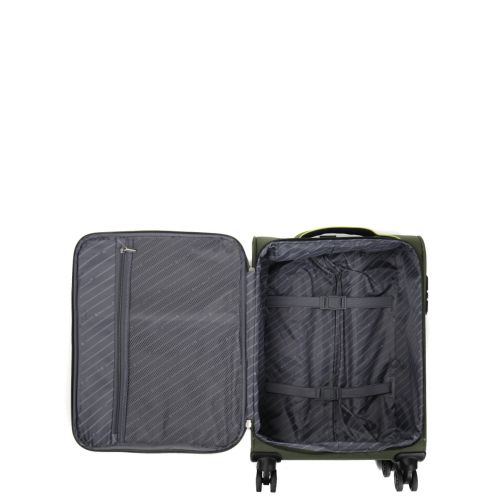 Чемодан маленький S тканевый Snowball 22204 58×36×22см 35+9см Хаки