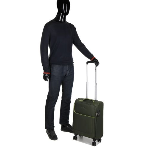 Чемодан маленький S тканевый Snowball 22204 58×36×22см 35+9см Хаки