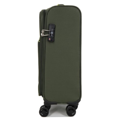 Чемодан маленький S тканевый Snowball 22204 58×36×22см 35+9см Хаки