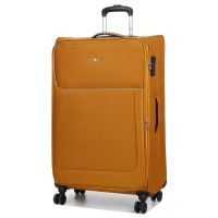 Чемодан большой L тканевый Snowball 22204 80×46×28см 99+18см Оранжевый