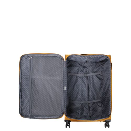 Чемодан большой L тканевый Snowball 22204 80×46×28см 99+18см Оранжевый