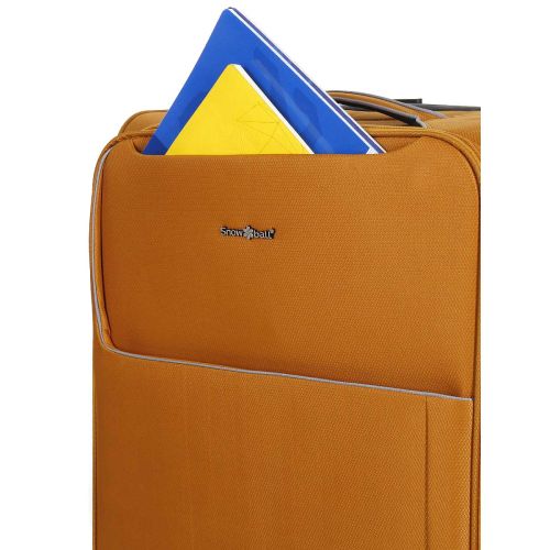 Чемодан большой L тканевый Snowball 22204 80×46×28см 99+18см Оранжевый