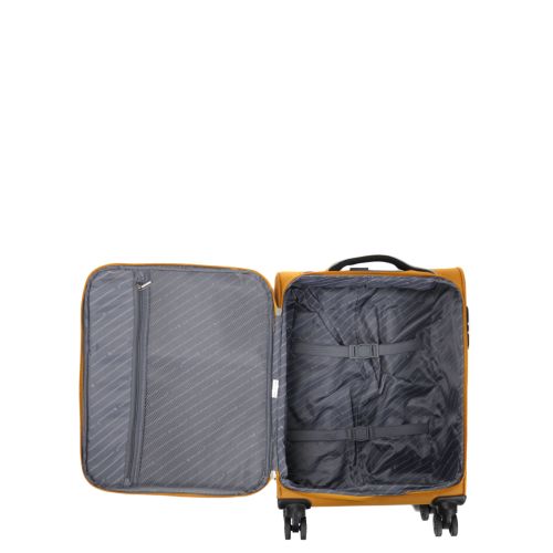 Чемодан маленький S тканевый Snowball 22204 58×36×22см 35+9см Оранжевый