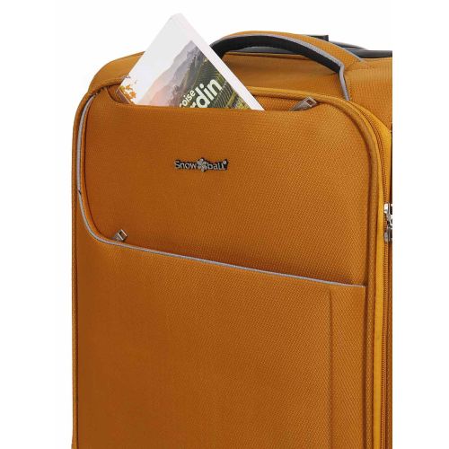 Чемодан маленький S тканевый Snowball 22204 58×36×22см 35+9см Оранжевый