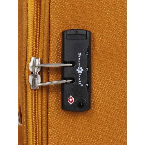 Чемодан маленький S тканевый Snowball 22204 58×36×22см 35+9см Оранжевый