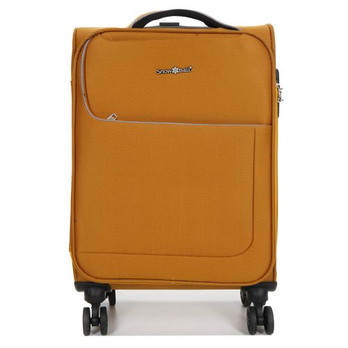 Чемодан маленький S тканевый Snowball 22204 58×36×22см 35+9см Оранжевый