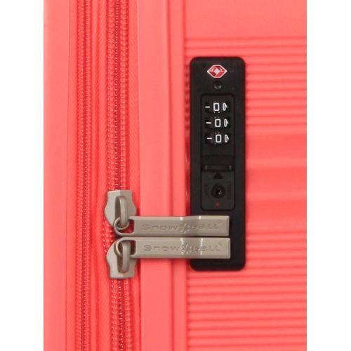 Чемодан средний M полипропилен Snowball 21204 67×47×27см 66+13л Коралловый