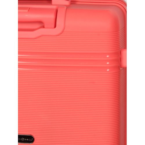Чемодан средний M полипропилен Snowball 21204 67×47×27см 66+13л Коралловый