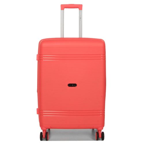 Чемодан средний M полипропилен Snowball 21204 67×47×27см 66+13л Коралловый