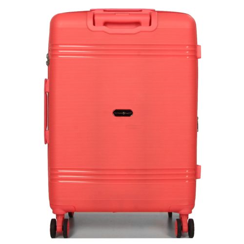 Чемодан средний M полипропилен Snowball 21204 67×47×27см 66+13л Коралловый
