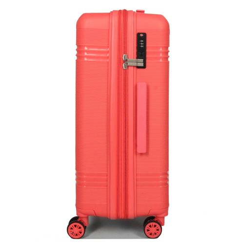 Чемодан средний M полипропилен Snowball 21204 67×47×27см 66+13л Коралловый