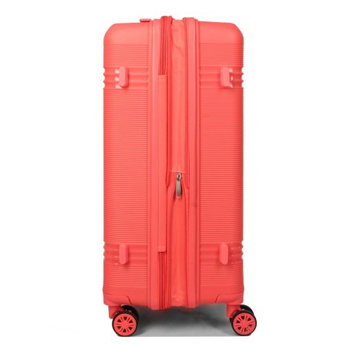Чемодан средний M полипропилен Snowball 21204 67×47×27см 66+13л Коралловый