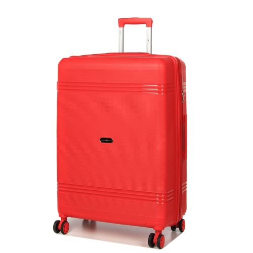 Чемодан большой L полипропилен Snowball 21204 76,5×53×31см 99+18л Красный