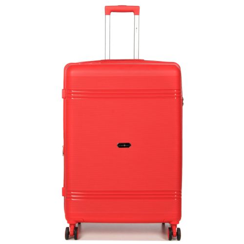 Чемодан большой L полипропилен Snowball 21204 76,5×53×31см 99+18л Красный