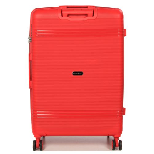 Чемодан большой L полипропилен Snowball 21204 76,5×53×31см 99+18л Красный