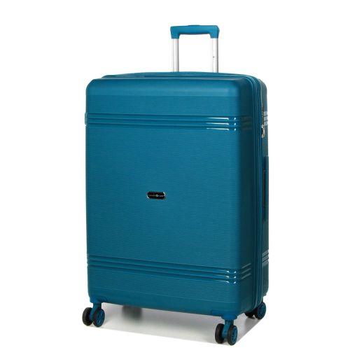 Чемодан большой L полипропилен Snowball 21204 76,5×53×31см 99+18л Синий