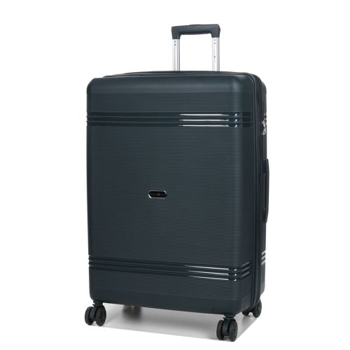 Чемодан большой L полипропилен Snowball 21204 76,5×53×31см 99+18л Темно-зеленый