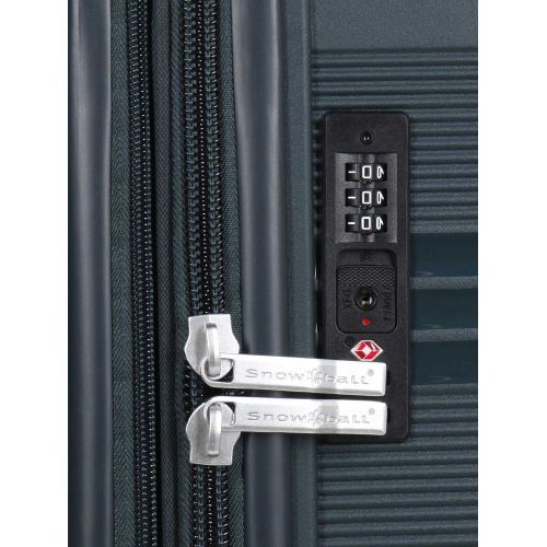 Чемодан большой L полипропилен Snowball 21204 76,5×53×31см 99+18л Темно-зеленый