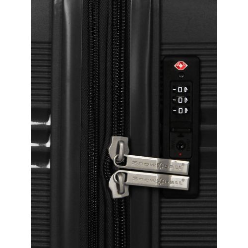 Чемодан большой L полипропилен Snowball 21204 76,5×53×31см 99+18л Черный