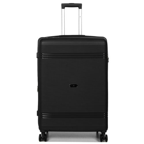 Чемодан большой L полипропилен Snowball 21204 76,5×53×31см 99+18л Черный