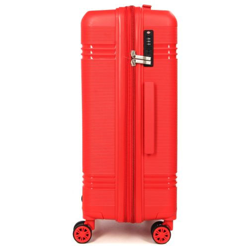 Чемодан средний M полипропилен Snowball 21204 67×47×27см 66+13л Красный