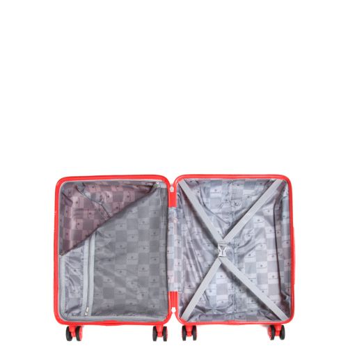 Чемодан маленький S полипропилен Snowball 21204 57×41×22см 36л Красный