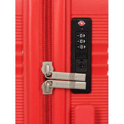 Чемодан маленький S полипропилен Snowball 21204 57×41×22см 36л Красный