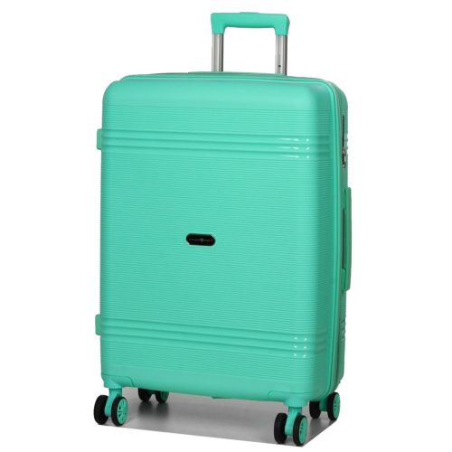 Чемодан средний M полипропилен Snowball 21204 67×47×27см 66+13л Мятный