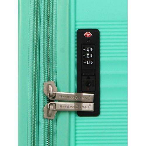 Чемодан средний M полипропилен Snowball 21204 67×47×27см 66+13л Мятный