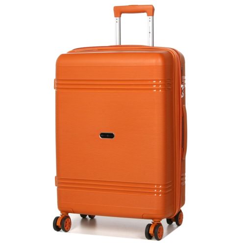 Чемодан средний M полипропилен Snowball 21204 67×47×27см 66+13л Оранжевый