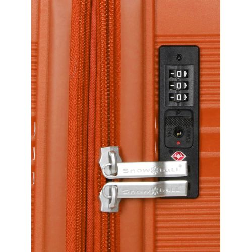 Чемодан средний M полипропилен Snowball 21204 67×47×27см 66+13л Оранжевый