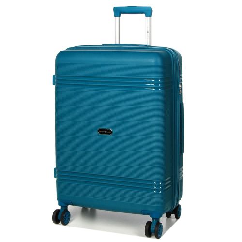 Чемодан средний M полипропилен Snowball 21204 67×47×27см 66+13л Синий