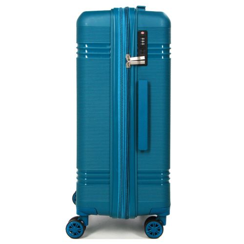 Чемодан средний M полипропилен Snowball 21204 67×47×27см 66+13л Синий