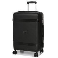 Чемодан средний M полипропилен Snowball 21204 67×47×27см 66+13л Черный 