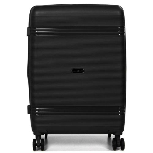 Чемодан средний M полипропилен Snowball 21204 67×47×27см 66+13л Черный