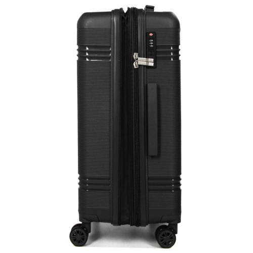 Чемодан средний M полипропилен Snowball 21204 67×47×27см 66+13л Черный