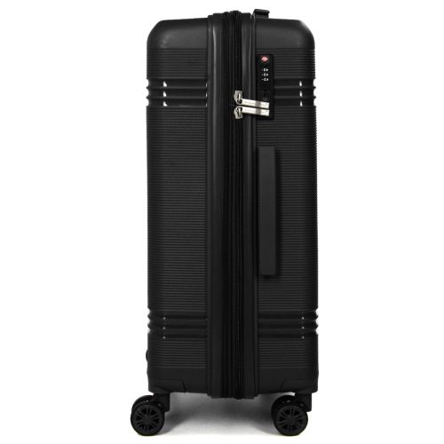 Чемодан средний M полипропилен Snowball 21204 67×47×27см 66+13л Черный