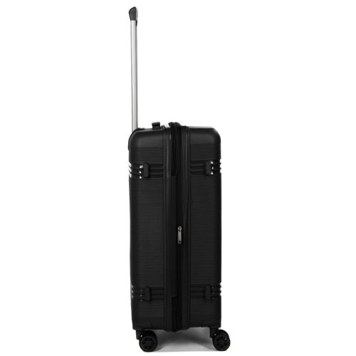 Чемодан средний M полипропилен Snowball 21204 67×47×27см 66+13л Черный