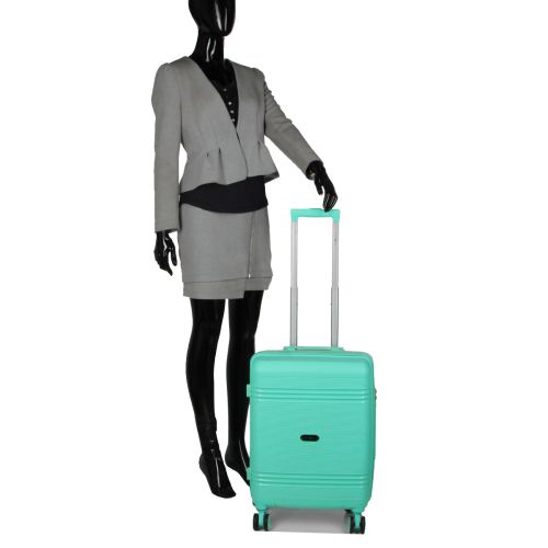 Чемодан маленький S полипропилен Snowball 21204 57×41×22см 36л Мятный