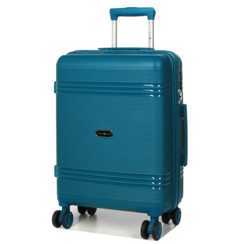 Чемодан маленький S полипропилен Snowball 21204 57×41×22см 36л Синий