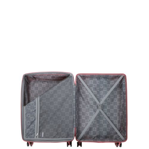 Чемодан большой L полипропилен Snowball 21204 76,5×53×31см 99+18л Розовое золото