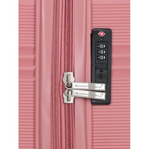 Чемодан большой L полипропилен Snowball 21204 76,5×53×31см 99+18л Розовое золото