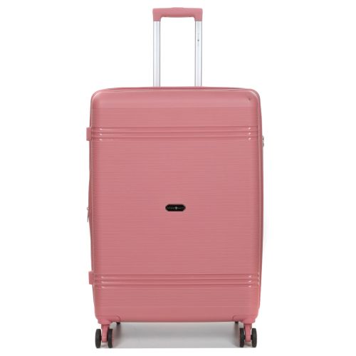 Чемодан большой L полипропилен Snowball 21204 76,5×53×31см 99+18л Розовое золото