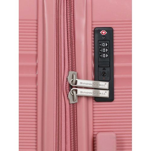 Чемодан средний M полипропилен Snowball 21204 67×47×27см 66+13л Розовое золото